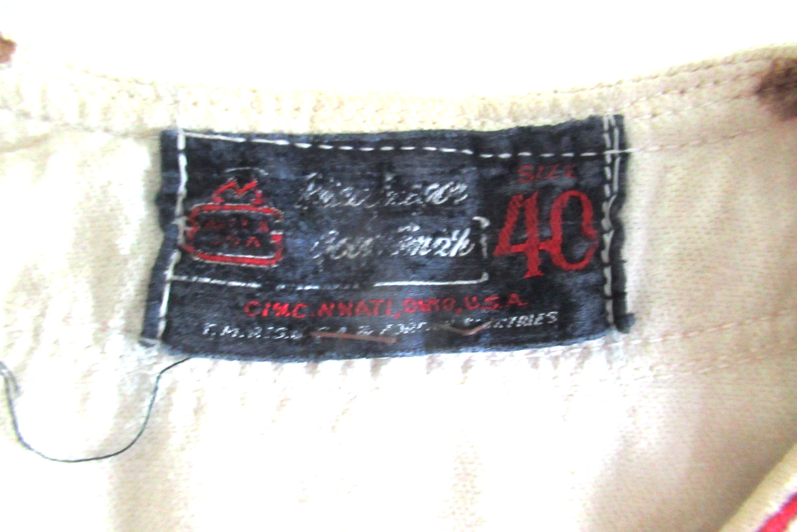 1950's RC ROYAL CROWN COLA Wool Complete Baseball Uniform Spikes, Top, Pants Hat