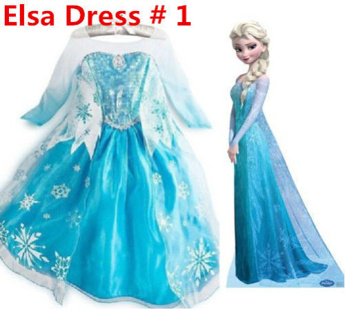 Gorgeous Queen Elsa & Princess Anna Costume Cosplay Party Dress Up