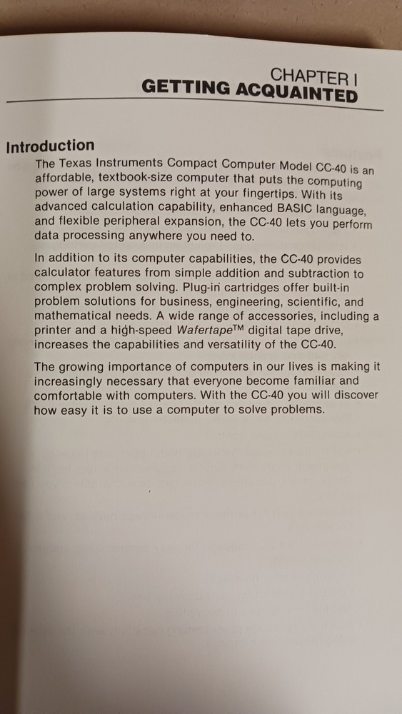 Texas Instruments Compact Computer 40 User's Guide