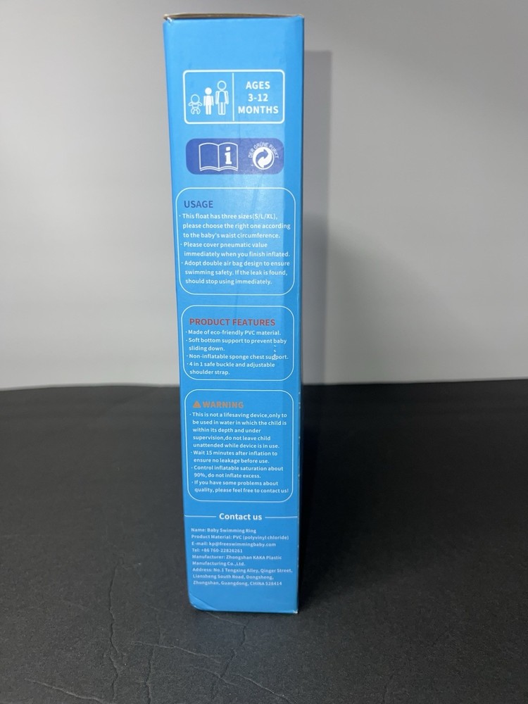 Inflatable Baby Swim Float with Sun Canopy Size Improved Infant Pool Floaties...