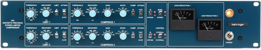 Behringer 369 2-channel Rackmounted Stereo Compressor