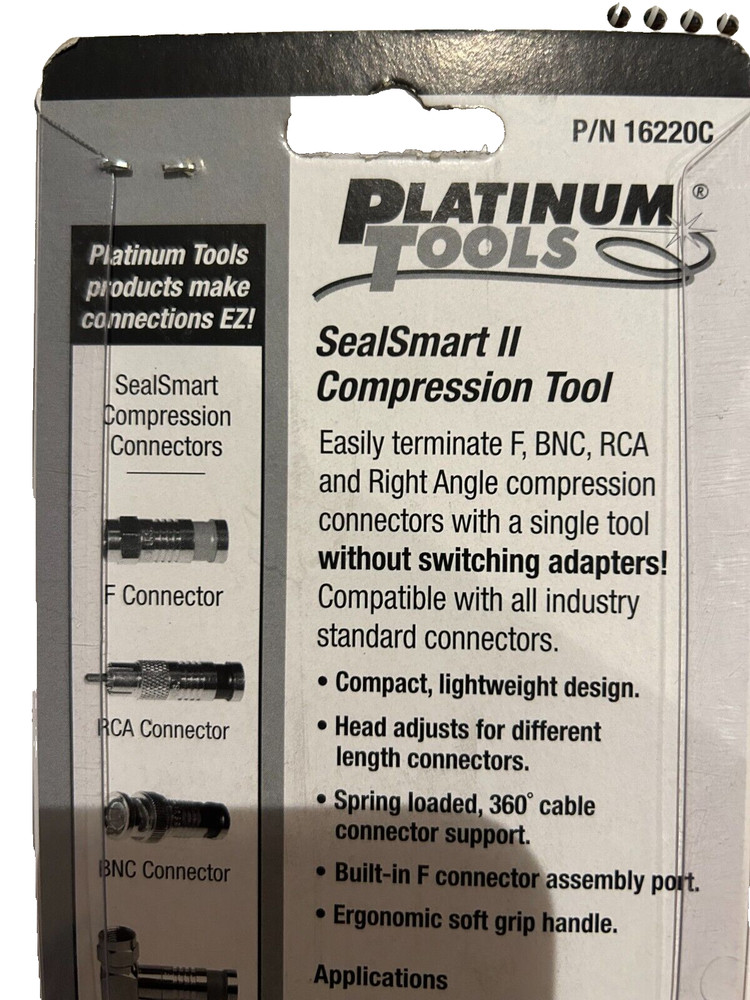 Platinum Tools 16220C SealSmart II Compression Crimp Tool
