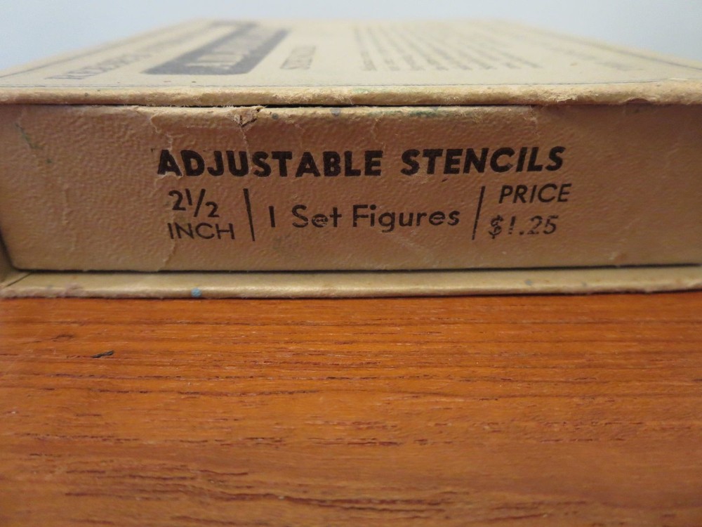 Vintage Reese’s Interlocking Adjustable Brass Stencils In Original Box
