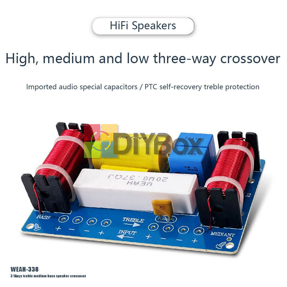 Crossover 3way Crossover Filter HiFi Speaker Modification Upgrade Filter 120W