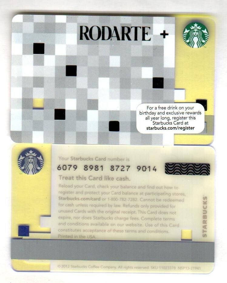 STARBUCKS Rodarte 2012 Gift Card ( $0 )