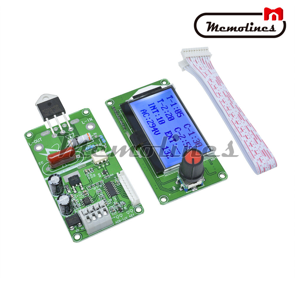 40A 12864 LCD Double Pulse Encoder Spot Welder Machine Time Control Board