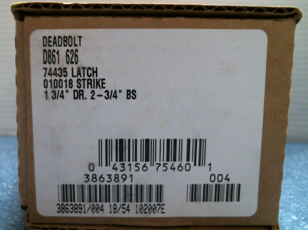 Falcon Deadbolt, REPLACEMENT PARTS (D861) FS