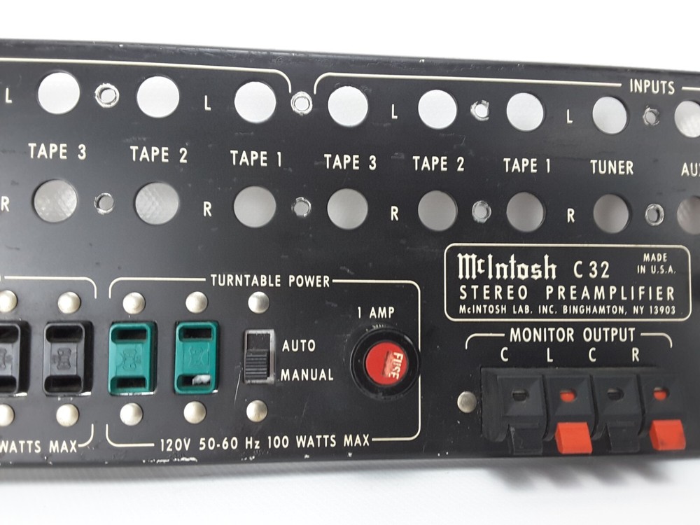 MCINTOSH C32 PREAMPLIER PARTS: BACK PANEL