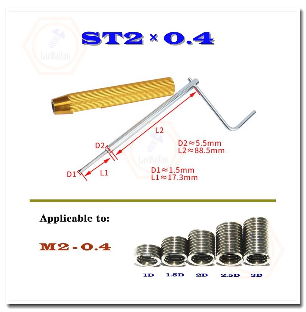 1pcs Helicoil Insert Thread Repair Inserts installation tool socket wrench