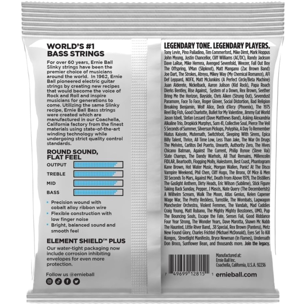 Cobalt Flatwound Bass Strings 40-95 Gauge