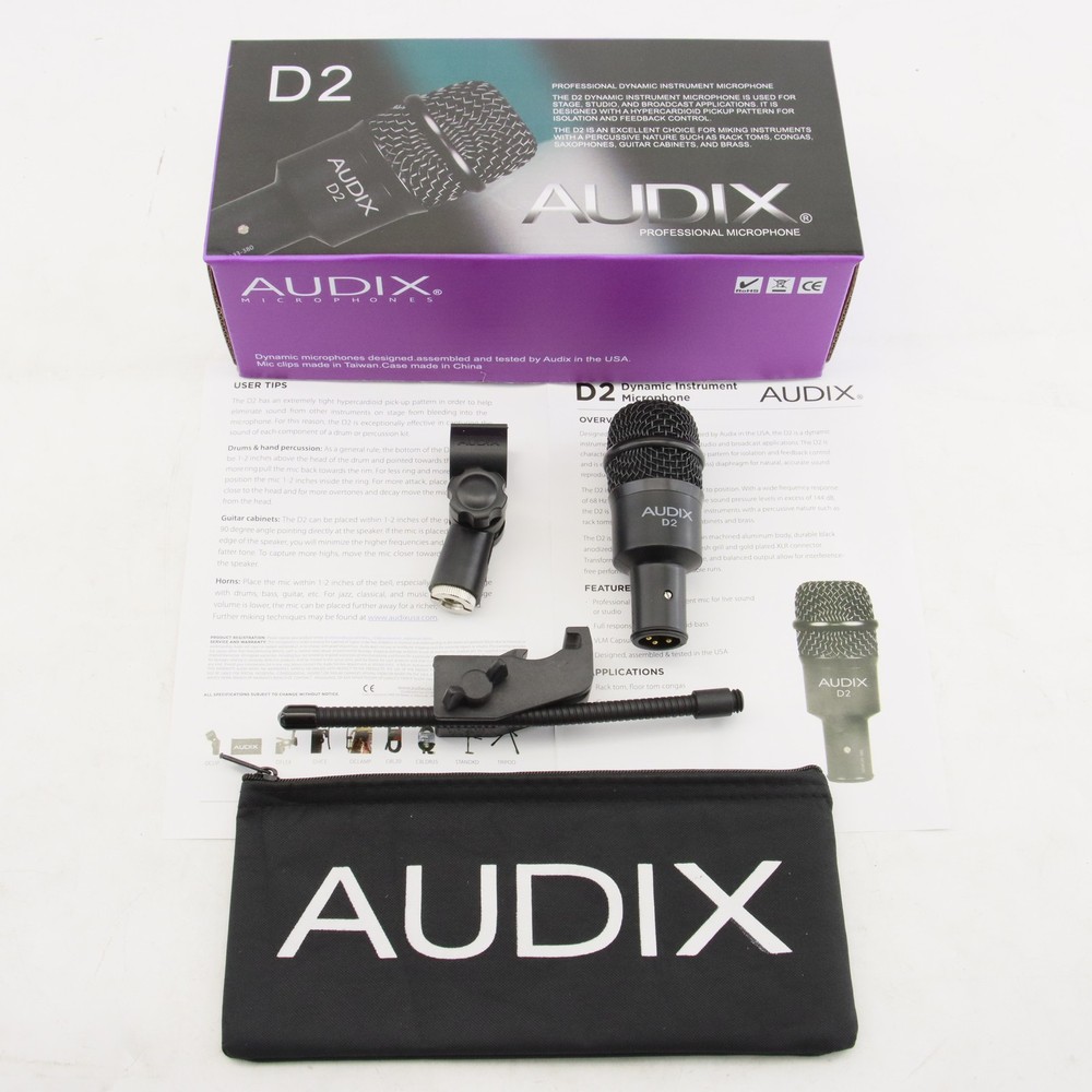 1PCS Audix D2 Hypercardioid Dynamic Instrument Microphone NEW