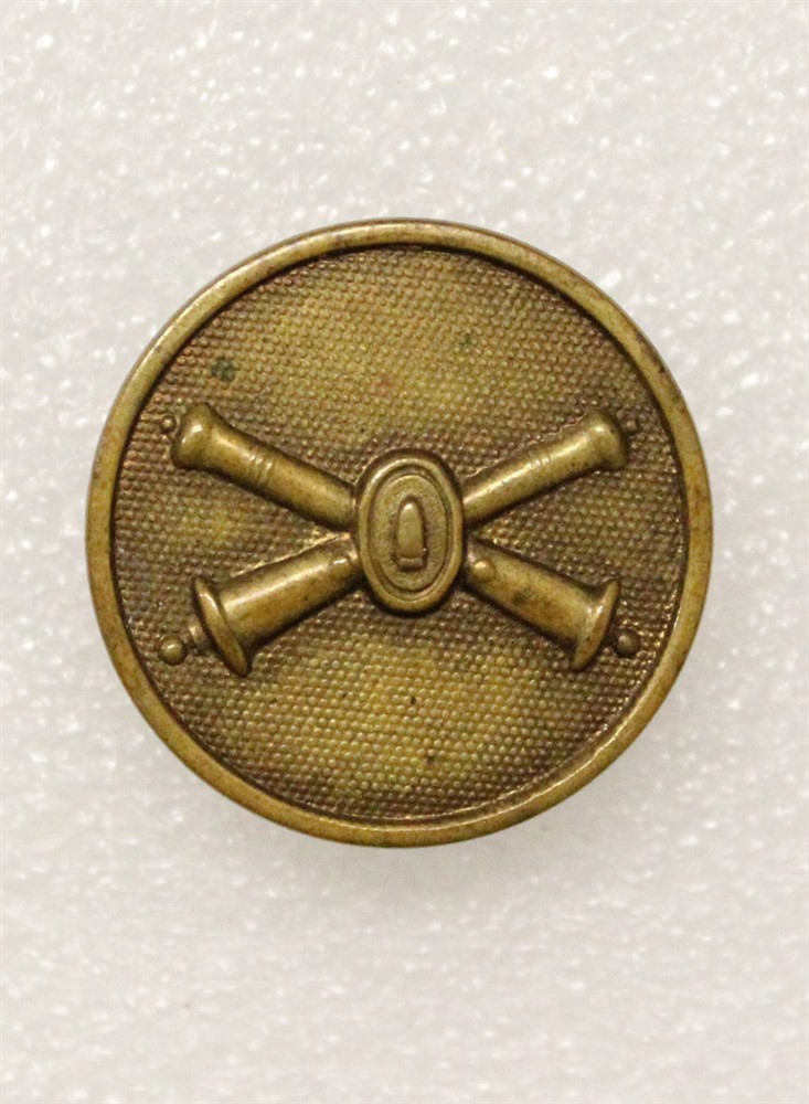 Army Enlisted Collar Pin: Coast Artillery - gilt, Meyer, 1920's