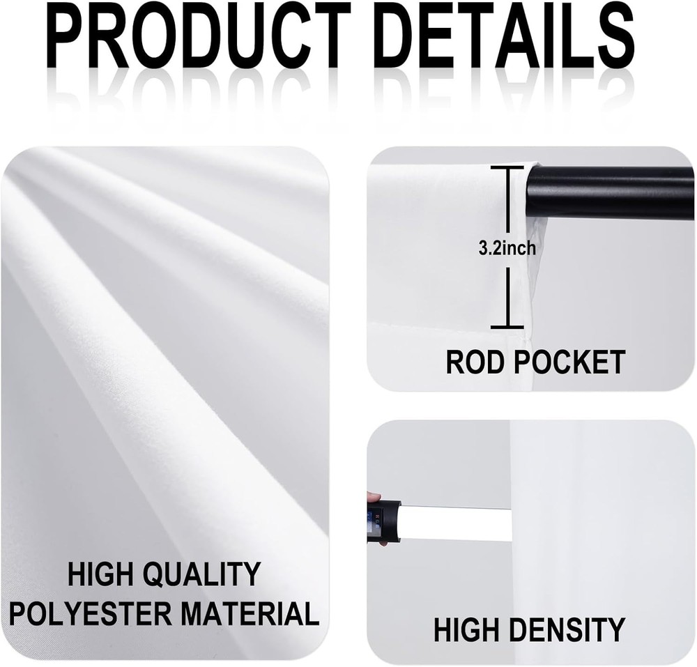 Thick White Backdrop 7.5FTx10FT - Versatile for Photography & Video Recording