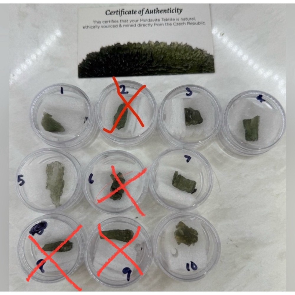 Raw Moldavite Stone from Czech Republic