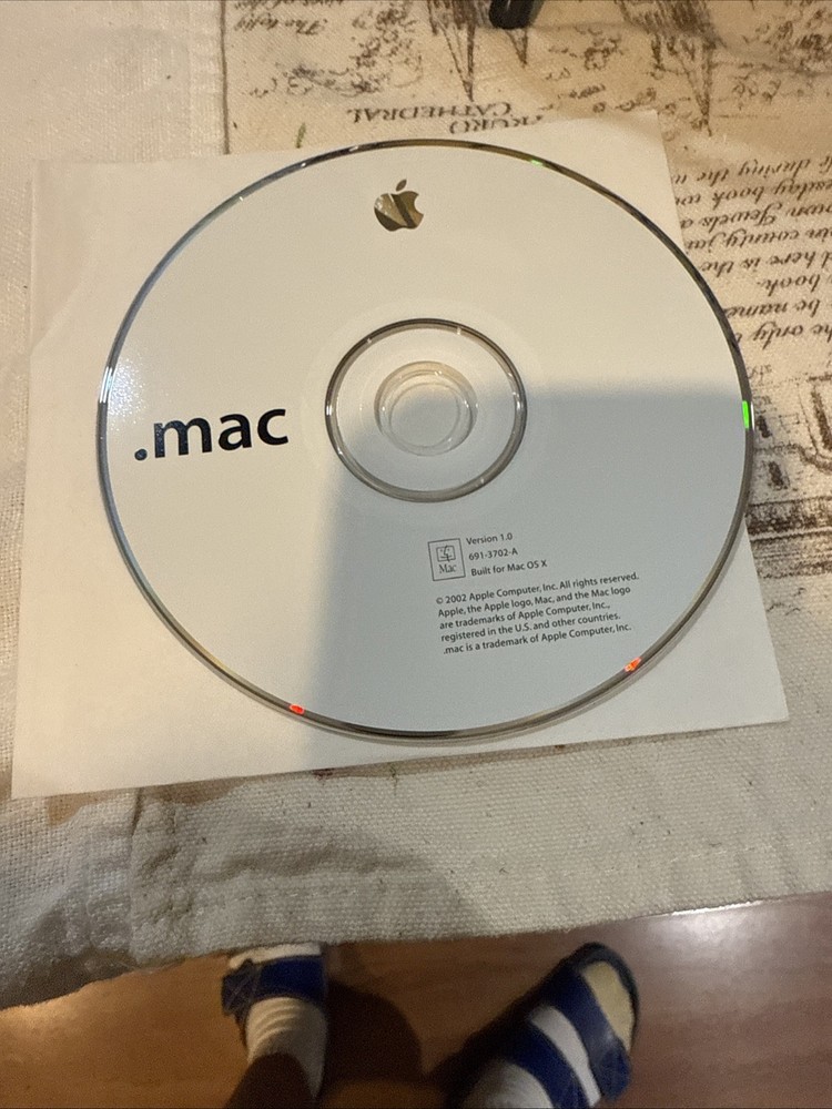 2002 Macintosh Mac .Mac Software Installation CD Version 1.0 Built For OS X