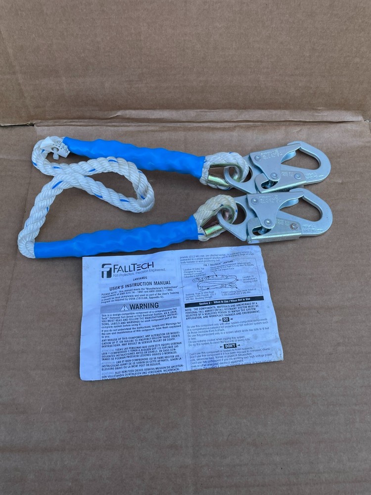 Falltech Fall Protaction 4' Positioning Rope Restraint Lanyard #8154