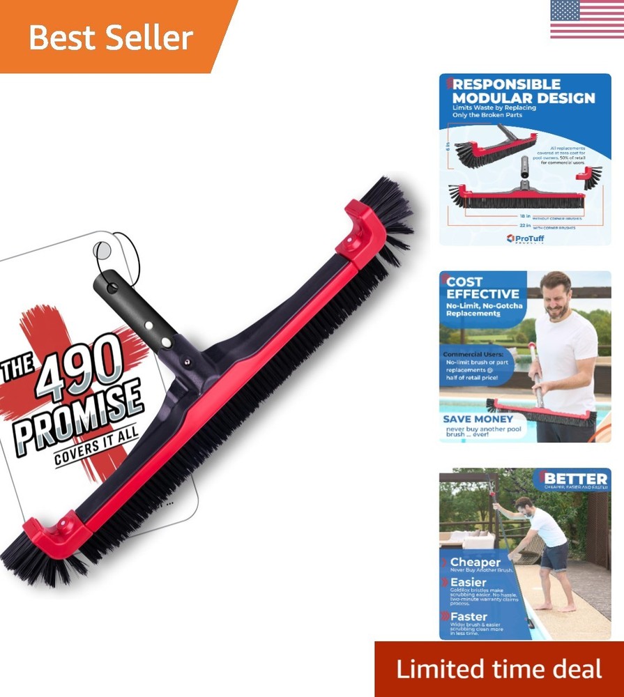 Ultimate 22" Pool Scrubber Brush – Lightweight, Versatile & Lifetime
