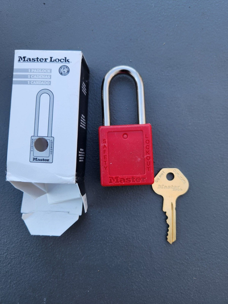 (2 Pack) Master Lock Red Safert Lockout Padlock - 410RED