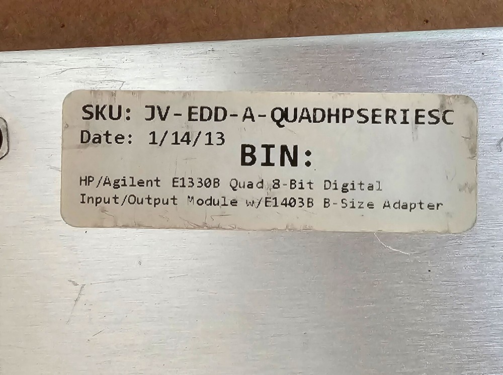 HP E1330B Series C Quad 8 Bit Digital I/O Module w/E1403B B-Size Adapter