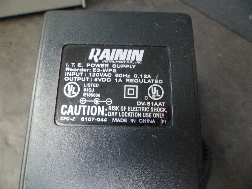 Rainin E3 Rapid Charging with 3 single channel pipettes