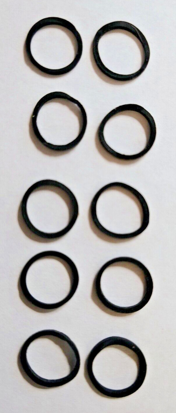 Ten (10) 11mm Square Audio / Video Replacement Belts - (CD/DVD/MD/Cassette)