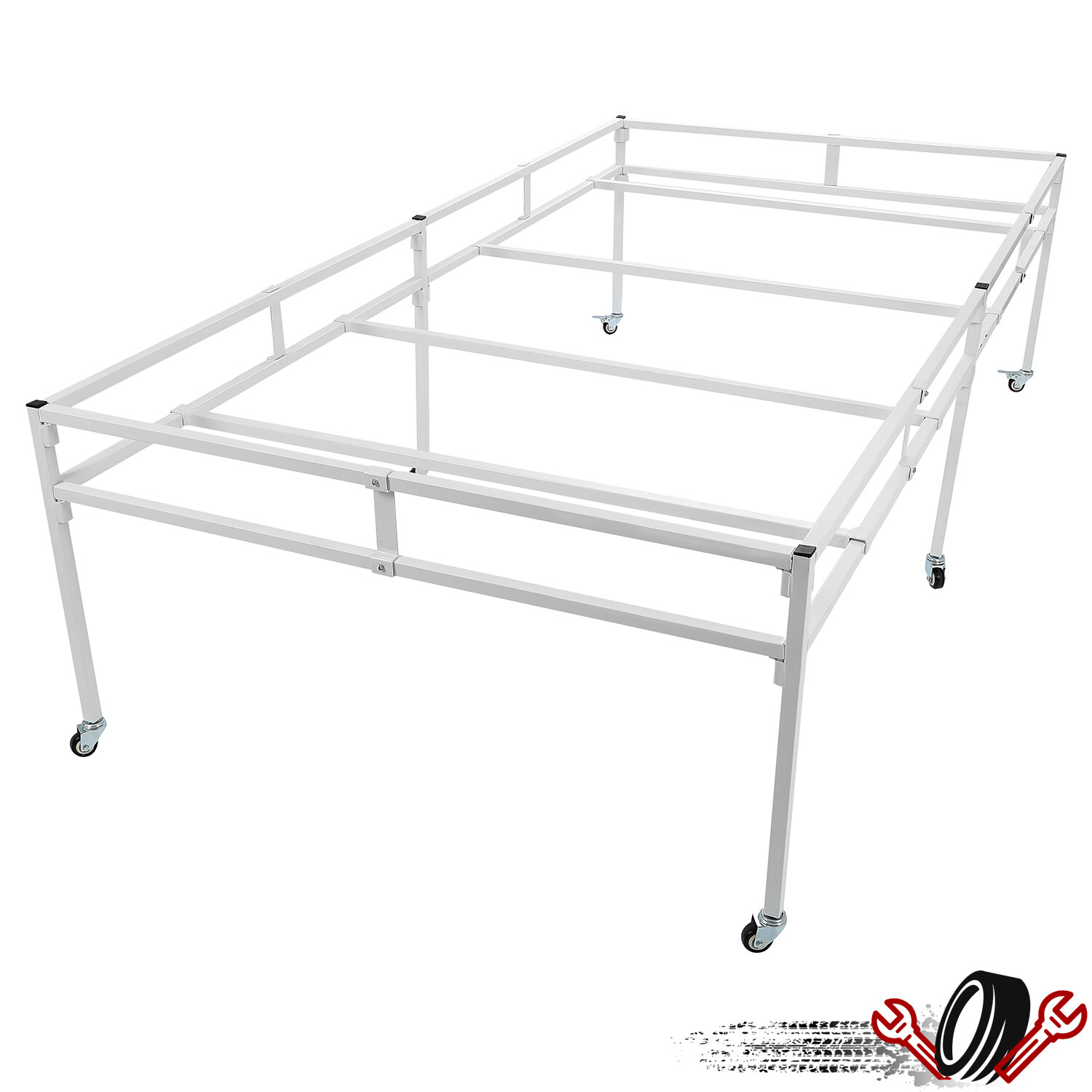 4.4'x8.4' Heavy Powder Coated Rolling Flood Table Hydroponic Tray Plants Stand