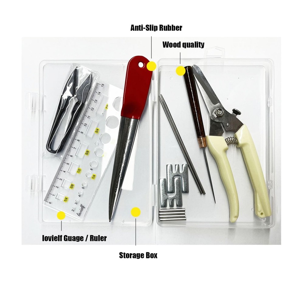 Beginner Pine Needle Basket Weaving Kit - Coiling Tool & Gauge Set Included