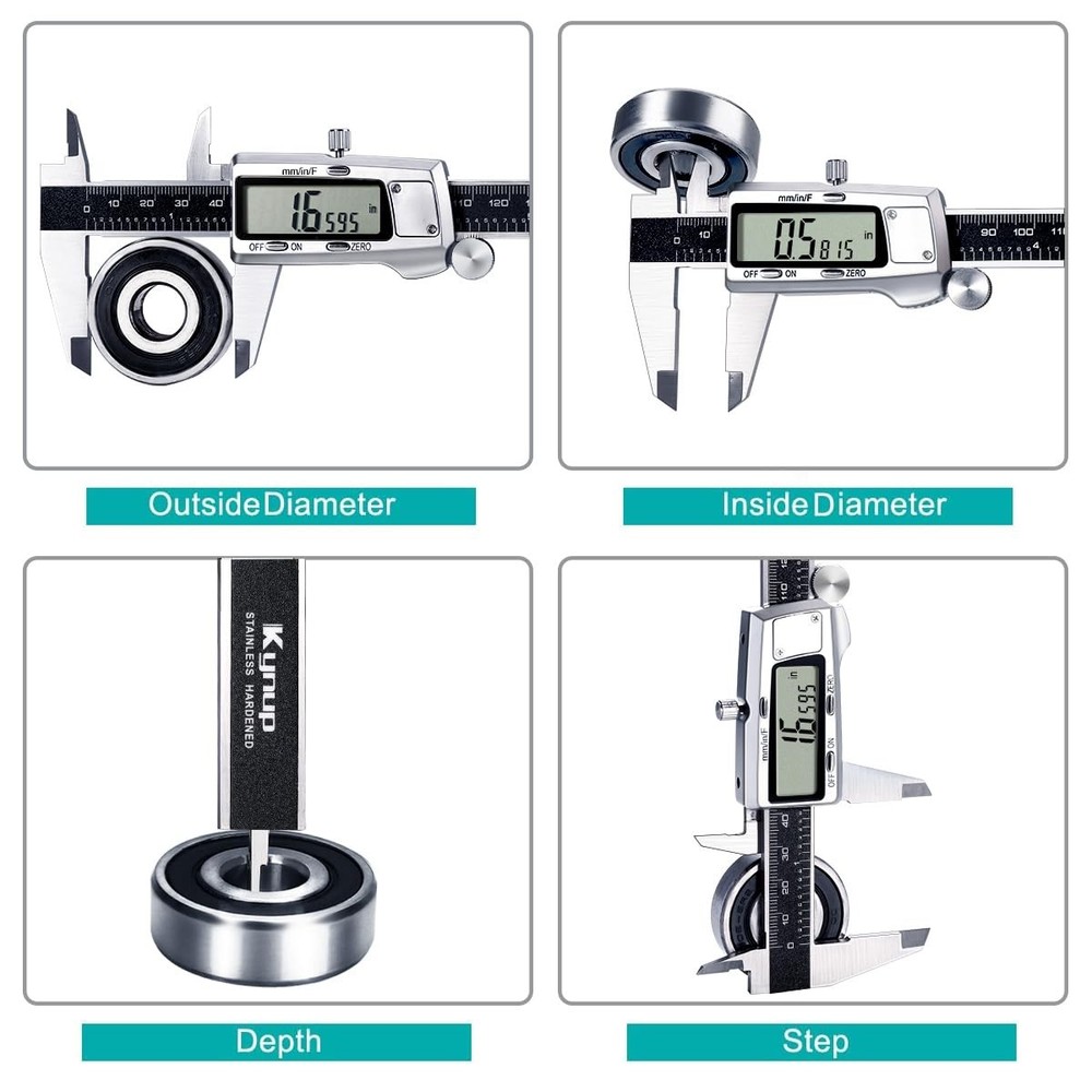 Digital Caliper, Caliper Measuring Tool, Micrometer Dial Vernier Caliper Digi...
