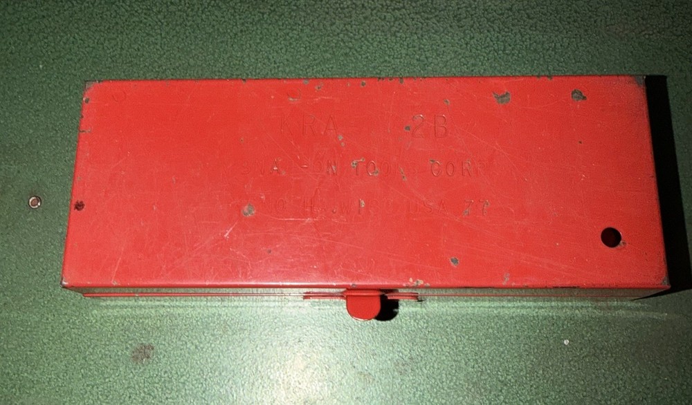 Snap On Empty Red Tin Vintage USA
