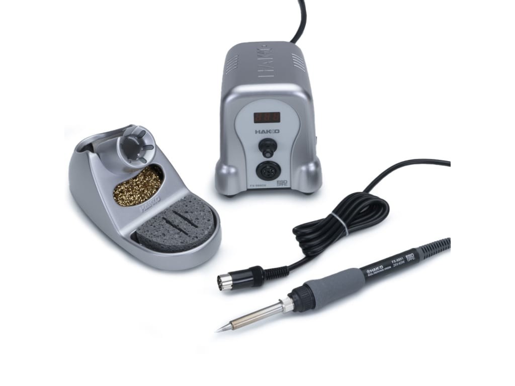 Hakko FX888DX-010SV - Digital Soldering Station with Rotary Encoder (Silver