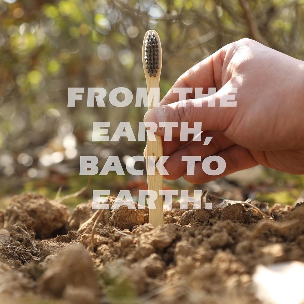 Biodegradable Eco-Friendly Bamboo Toothbrushes, 12 Count