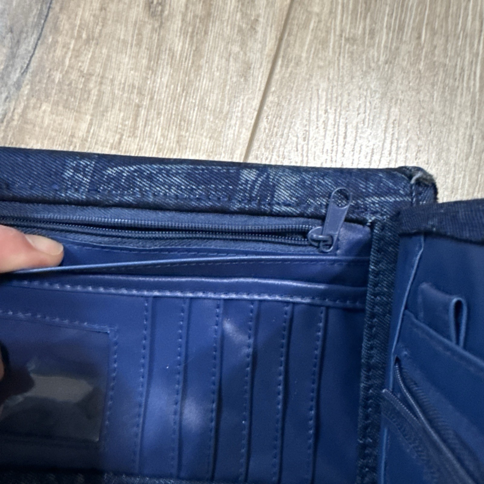 VTG Lisa Frank Purse Planner Smiley Face Rainbows Denim Agenda Wallet 90s Y2K