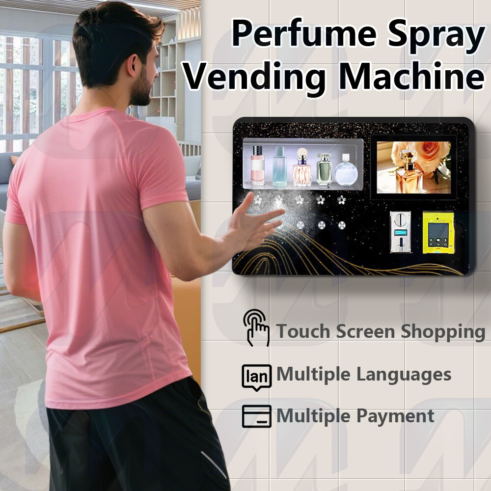 Wall Mounted Smart Operated Perfume Spray Vending Machine With Card Reader