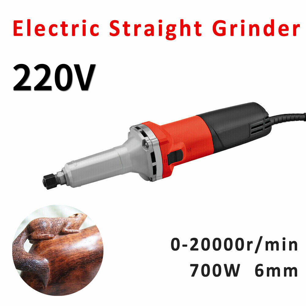 220V Electric Straight Die Grinder Handheld Variable Speed Grinding Machine 6mm-