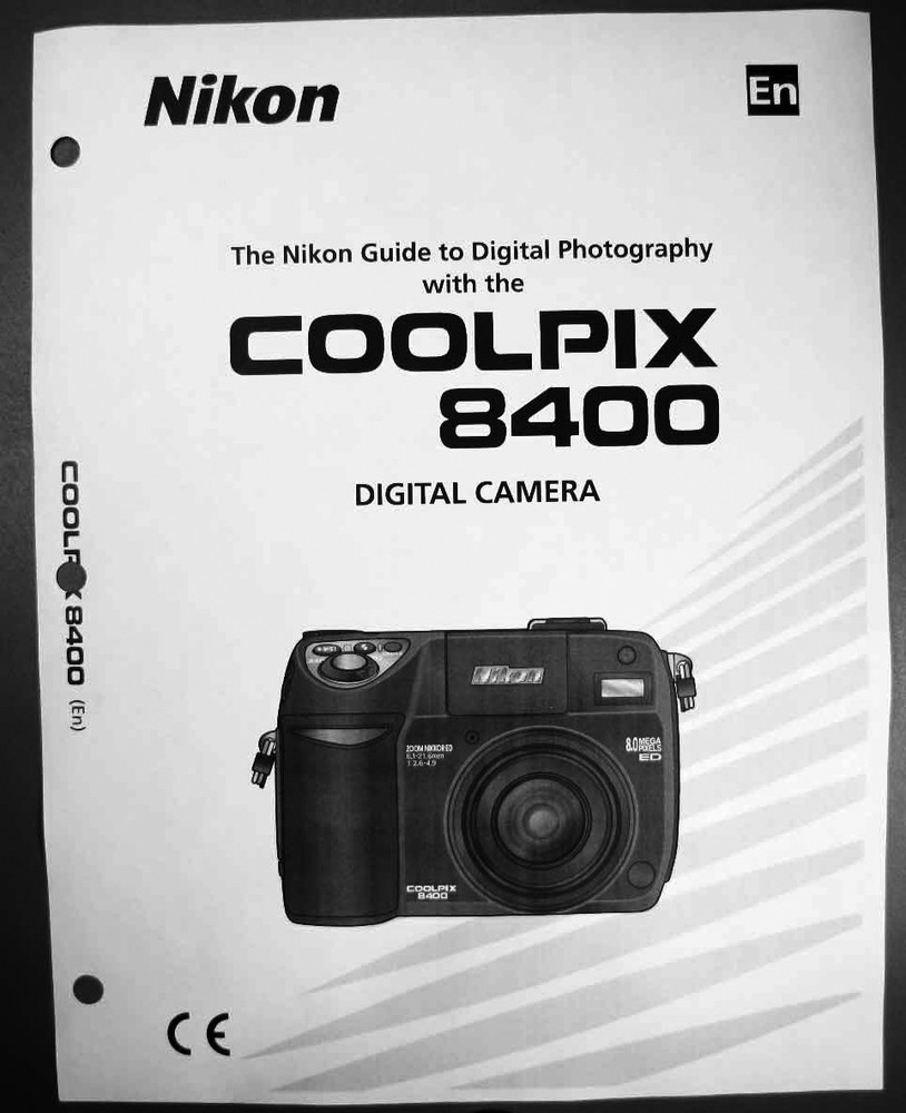 Nikon CoolPix 8400 Digital Camera User Guide Instruction  Manual