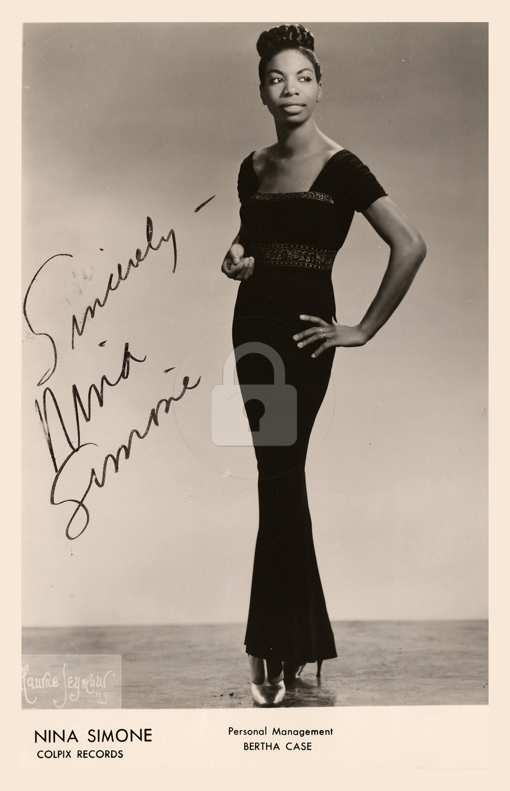 Nina Simone Signed Autograph RPPC Photo Postcard COPY