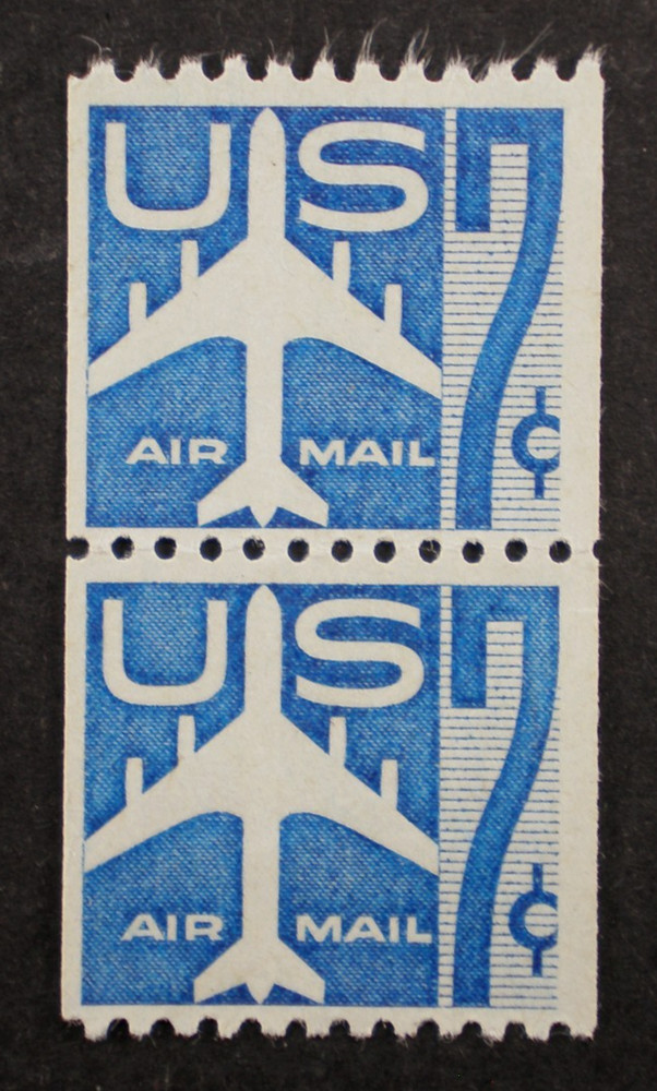 US Airmail Scott # C 52, coil pair, MNG