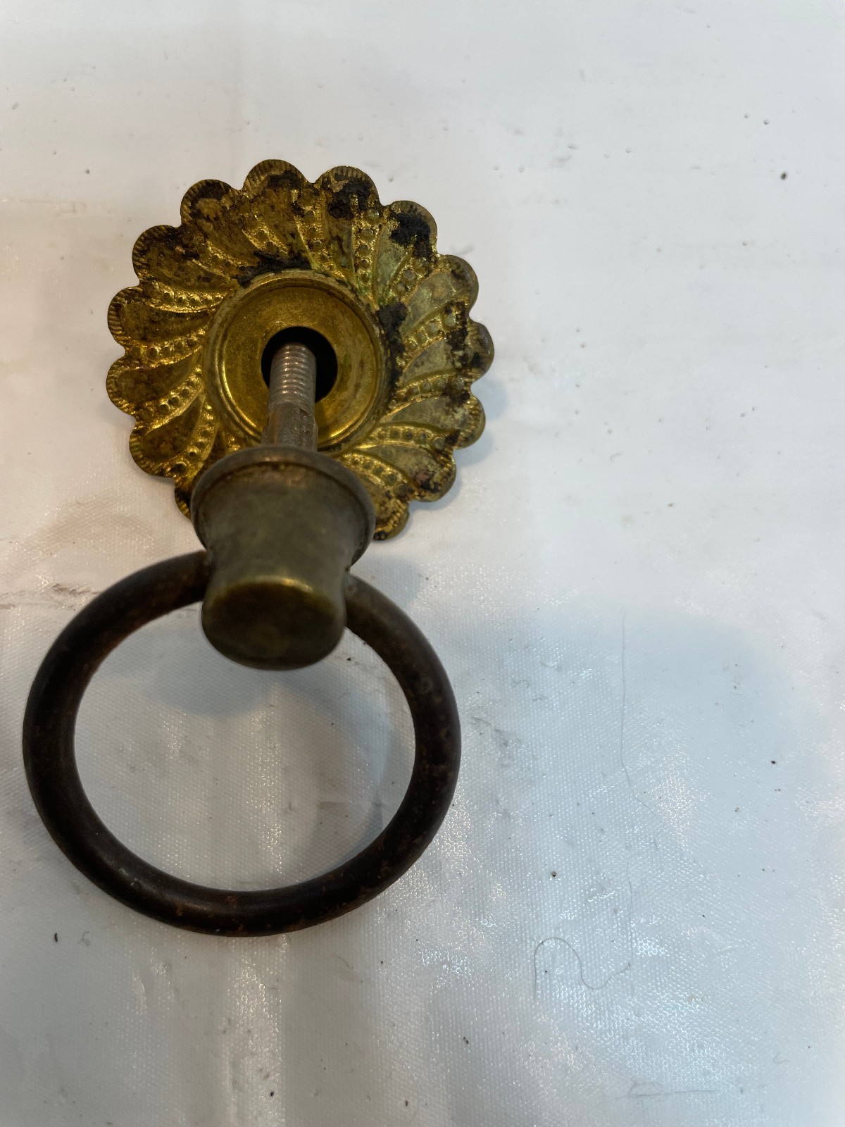 Antique Ornate Brass Victorian Antique Drawer Pulls Cabinet Handles - Lot of 2