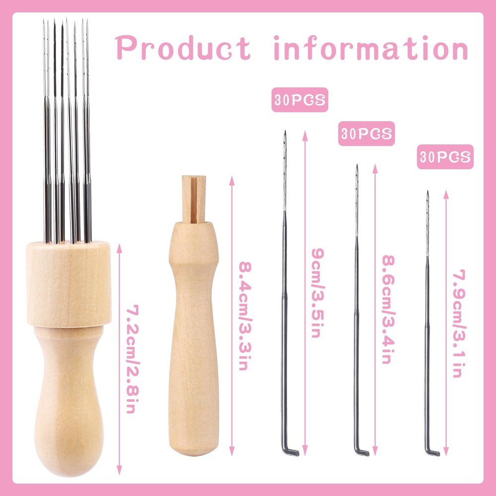 Complete Wool Felting Tools, Needle Kit, 92 Pcs, Black