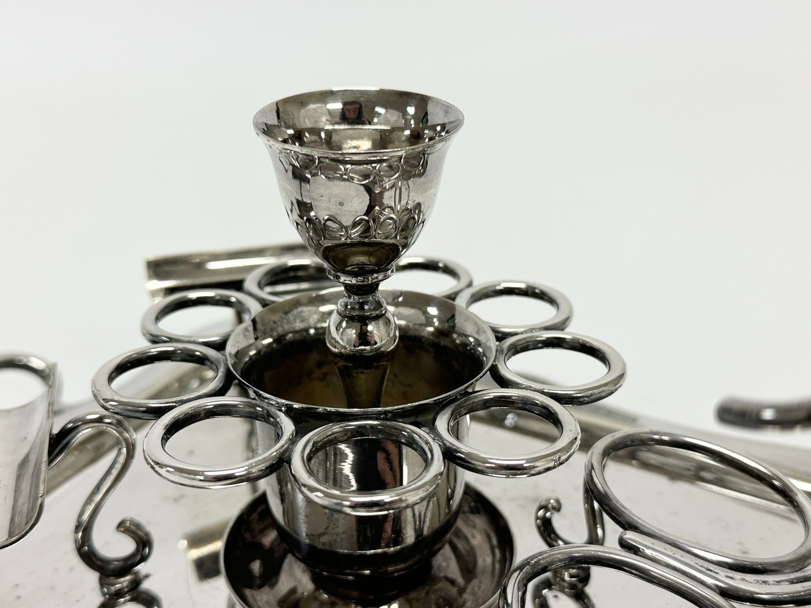 Antique English William Hutton & Sons Silver Plated Cigar Server Ca. 1880