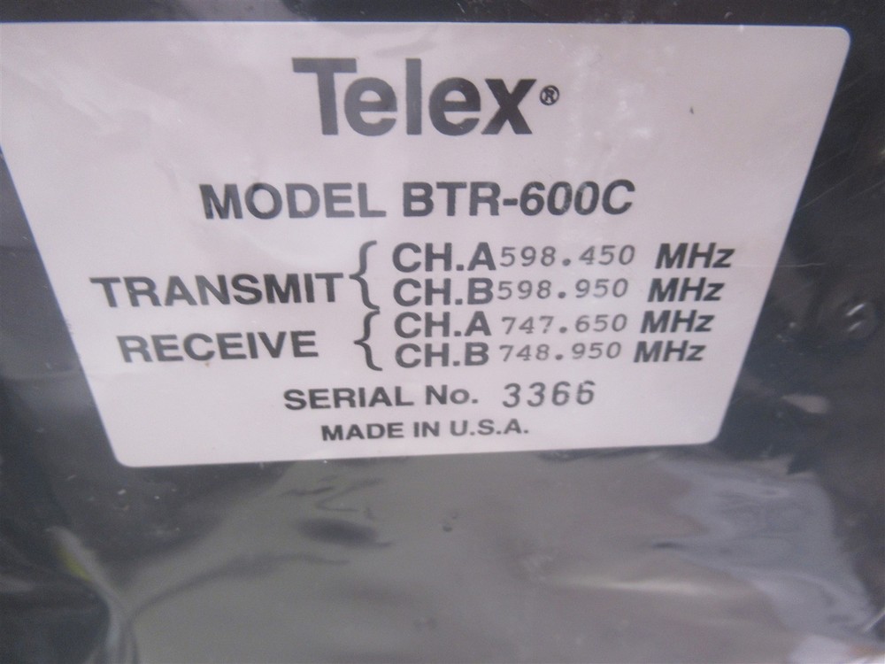 Telex RadioCom BTR-600C Intercom Set 71205-000SP Wireless Intercom Set