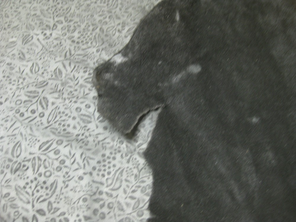 Black Top Grain Buffalo Leather # 0009206 Has Patterns ROW 70