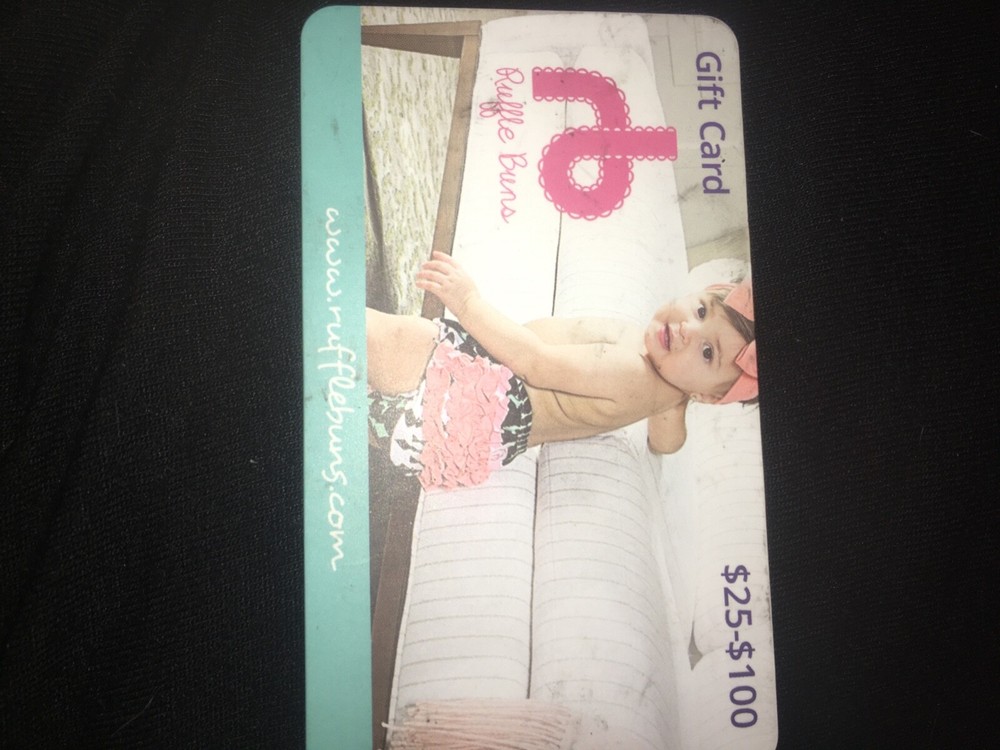 Ruffle Buns gift card. @ www.rufflebuns.com