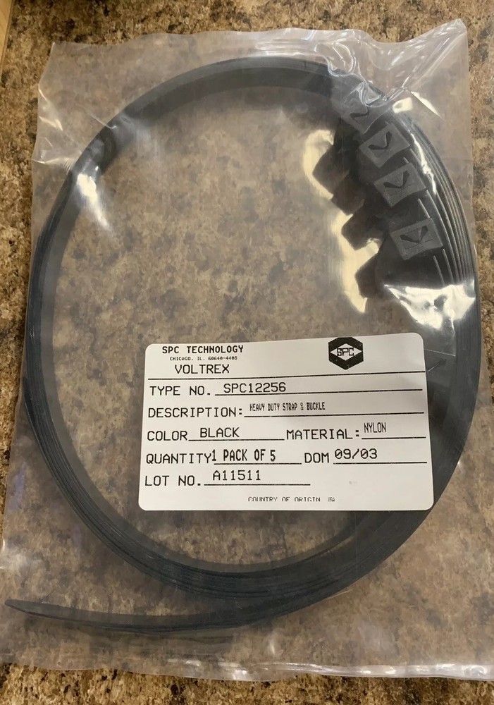 SPC Voltrex SPC12256 Cable Tie, Nylon 6.6(Polyamide 6.6), Black, 838.2 mm (5pcs)