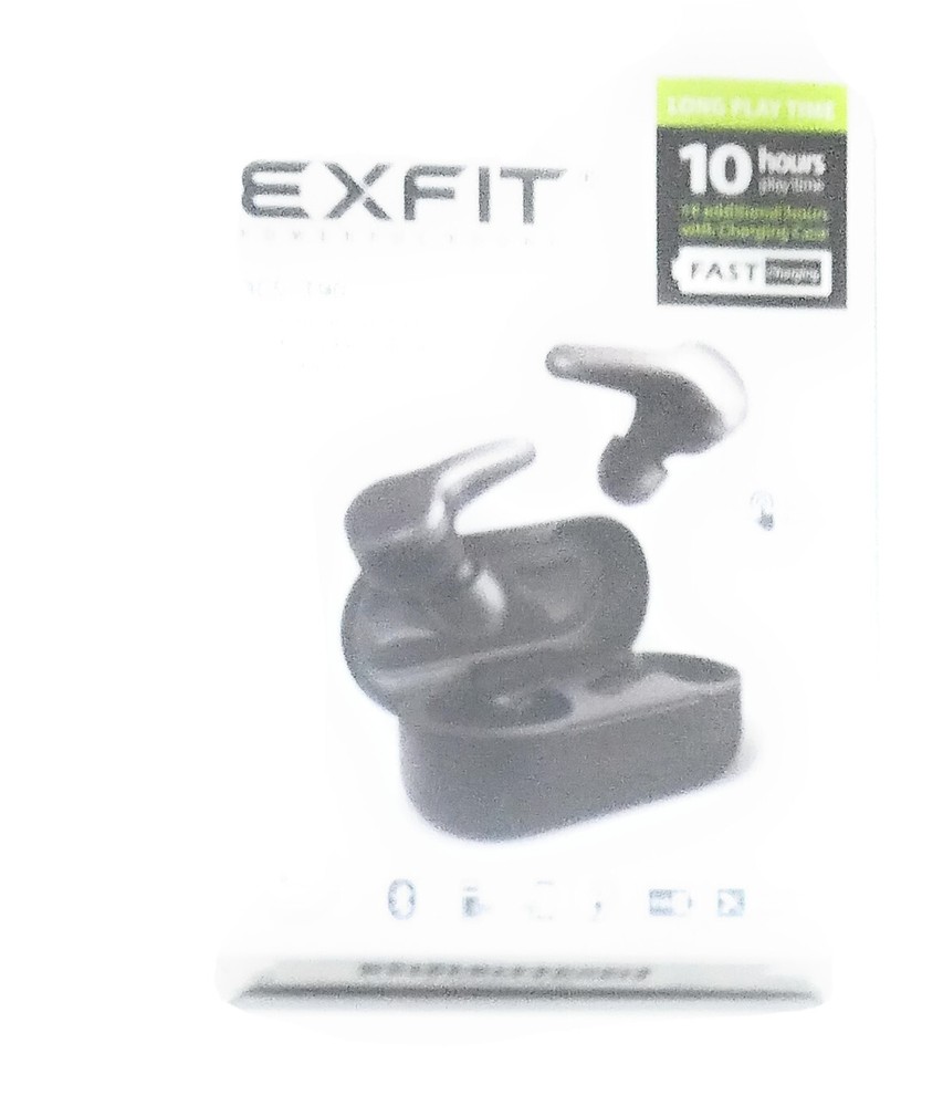 Exfit BCS-T90 Bluetooth True Wireless Earbuds with Dual Microphone - Black