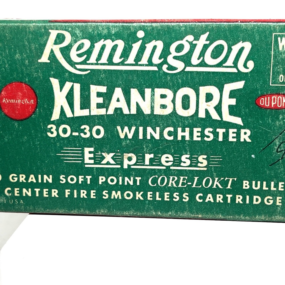 Vintage  Kleanbore 30-30 Remington Express Ammo Empty Box W/ Divided Insert