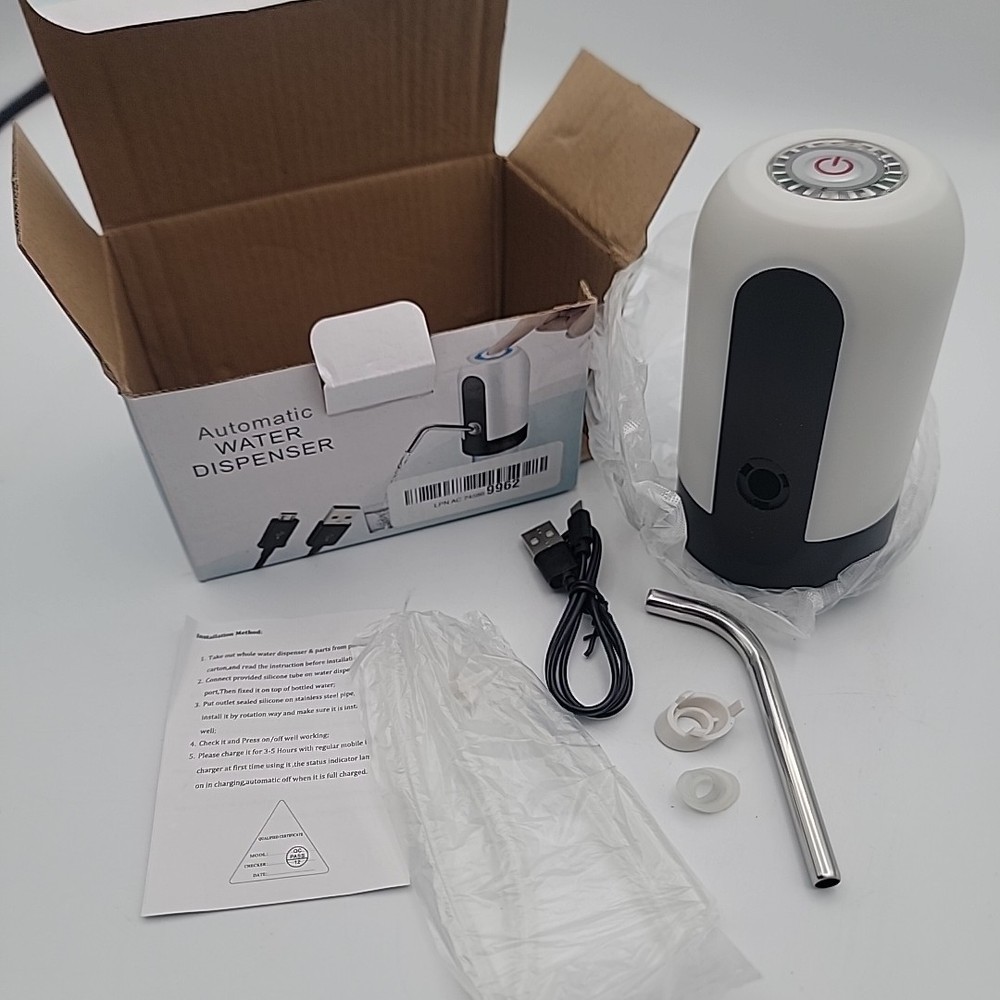 Automatic Universal Rechargeable Water Dispenser Pump USB Power Switch Black