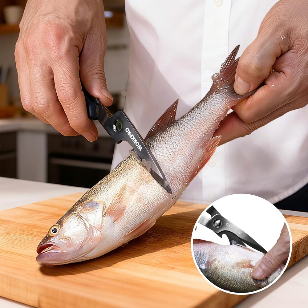 WORKPRO Kitchen Scissor All Purpose Kitchen Shears Heavy Duty for Meat,Fish,Nuts
