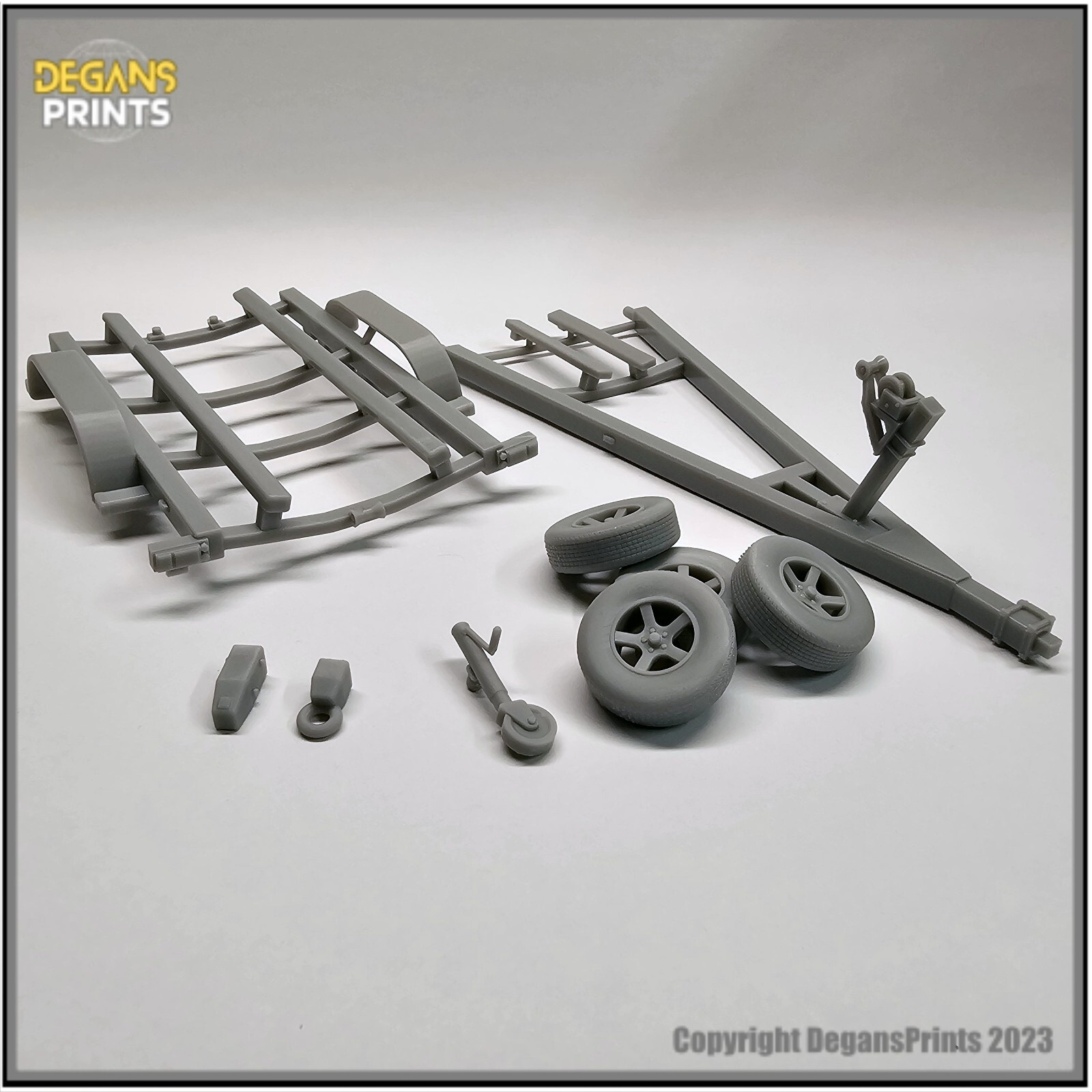 SeaChaser 23LX Center Console Boat Model and trailer kit 1-24 scale diorama boat