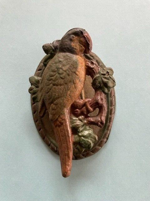 Vintage Cast Iron Parrot Door Knocker